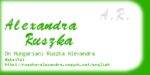 alexandra ruszka business card